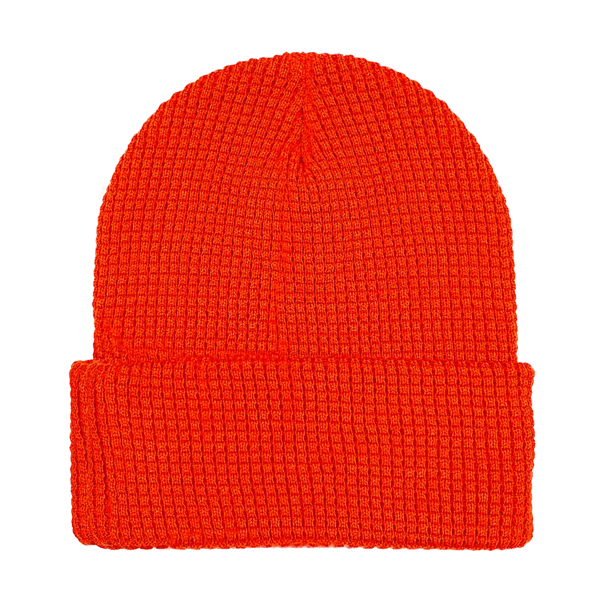 12 Waffle Knit Cuff Beanie - WK90