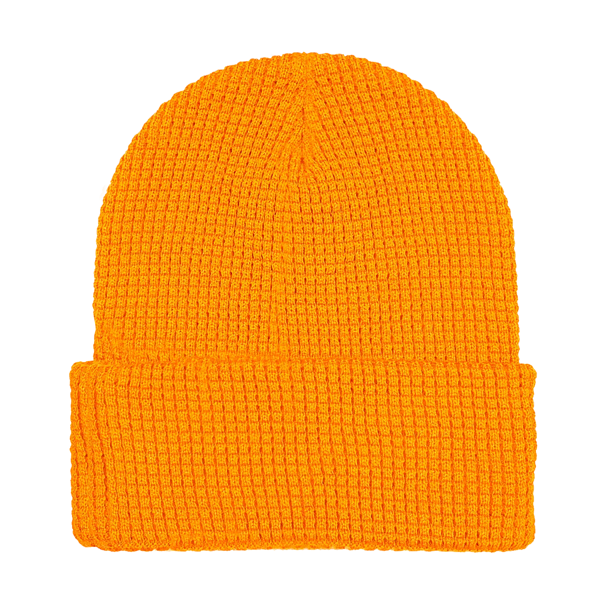 12 Waffle Knit Cuff Beanie - WK90