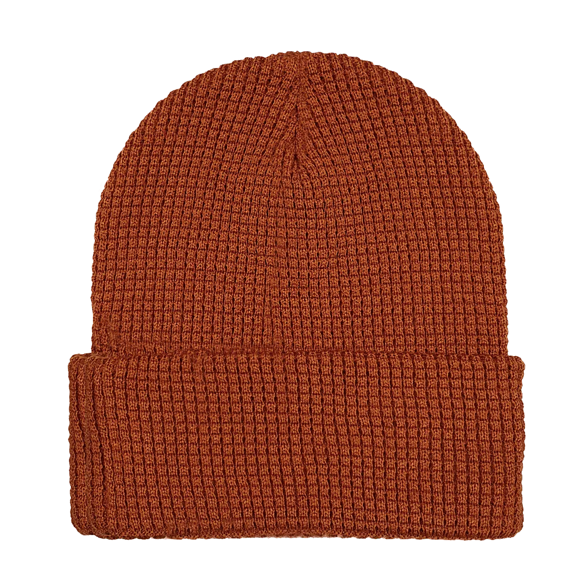 12 Waffle Knit Cuff Beanie - WK90