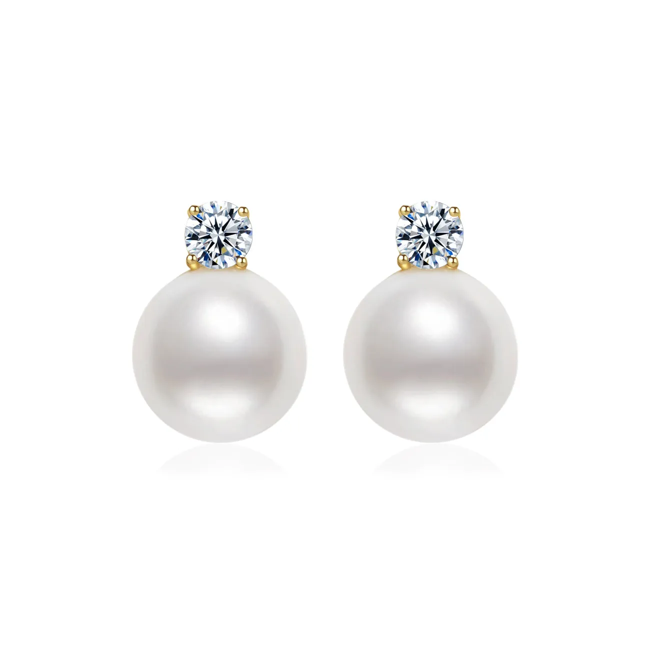 18K Gold Hanadama Akoya Pearl Earrings KE00108