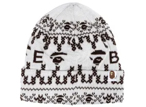 A Bathing Ape Beanie in Ivory xld