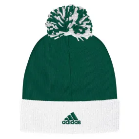 adidas Dark Green Cuffed Pom Beanie