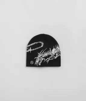 Aries Dragon Skeleton Beanie - Black