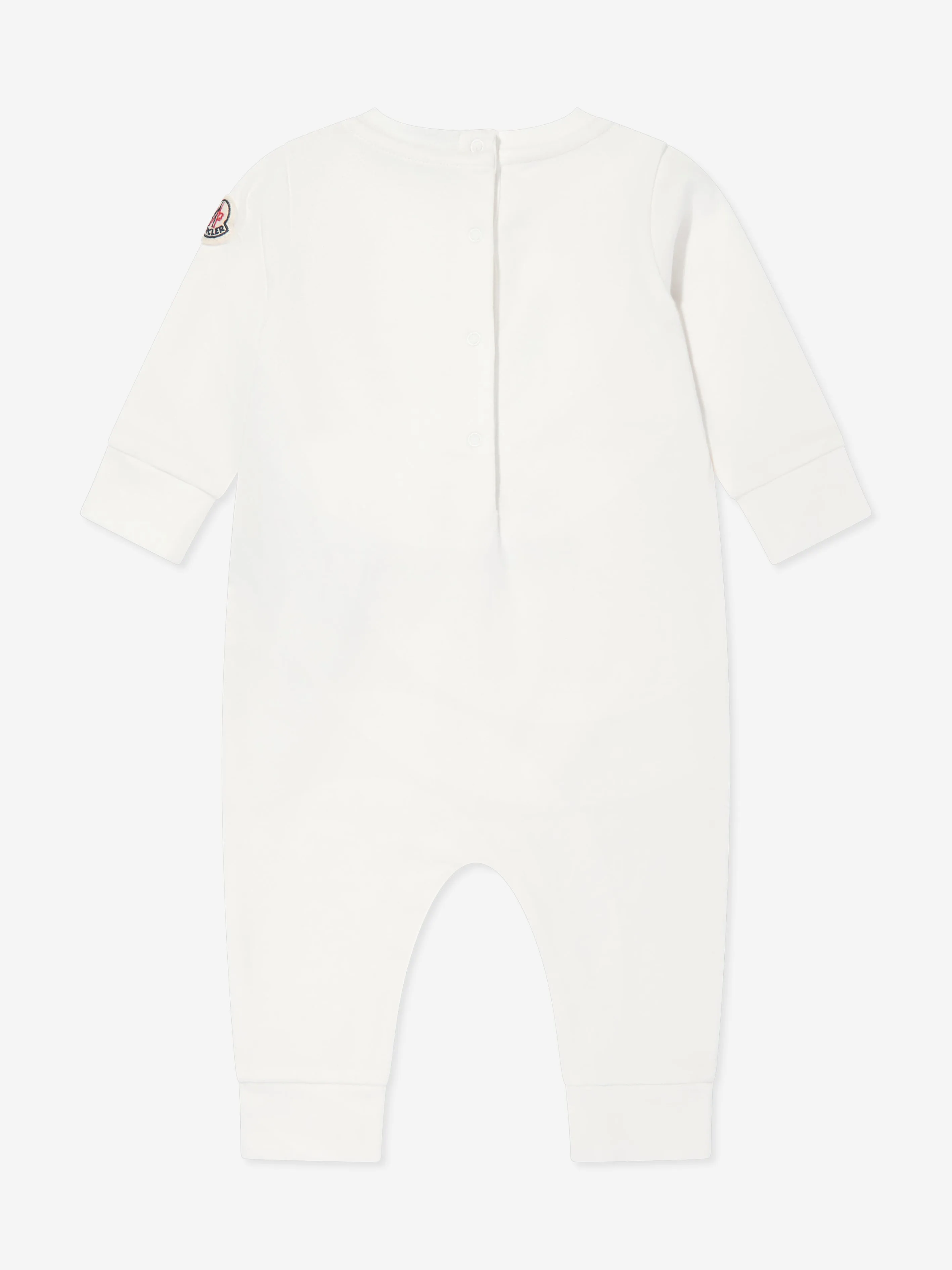 Baby Bear Logo Romper in White