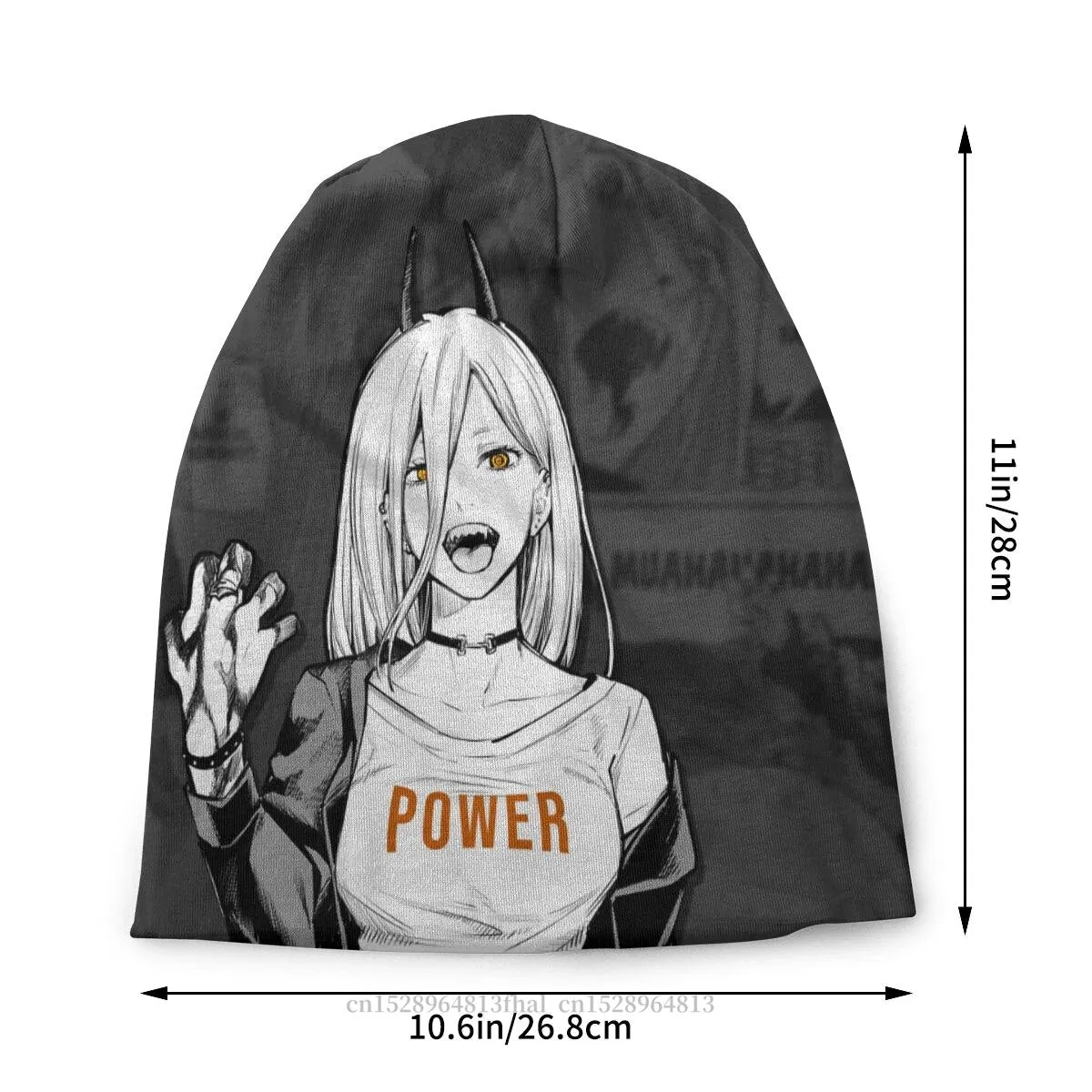 Best Cutes Power Anime Manga Cut Skullies Beanies Caps Chainsaw Man Thin Hat Autumn Spring Bonnet