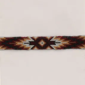 BROWN BEADED STRETCH HATBAND