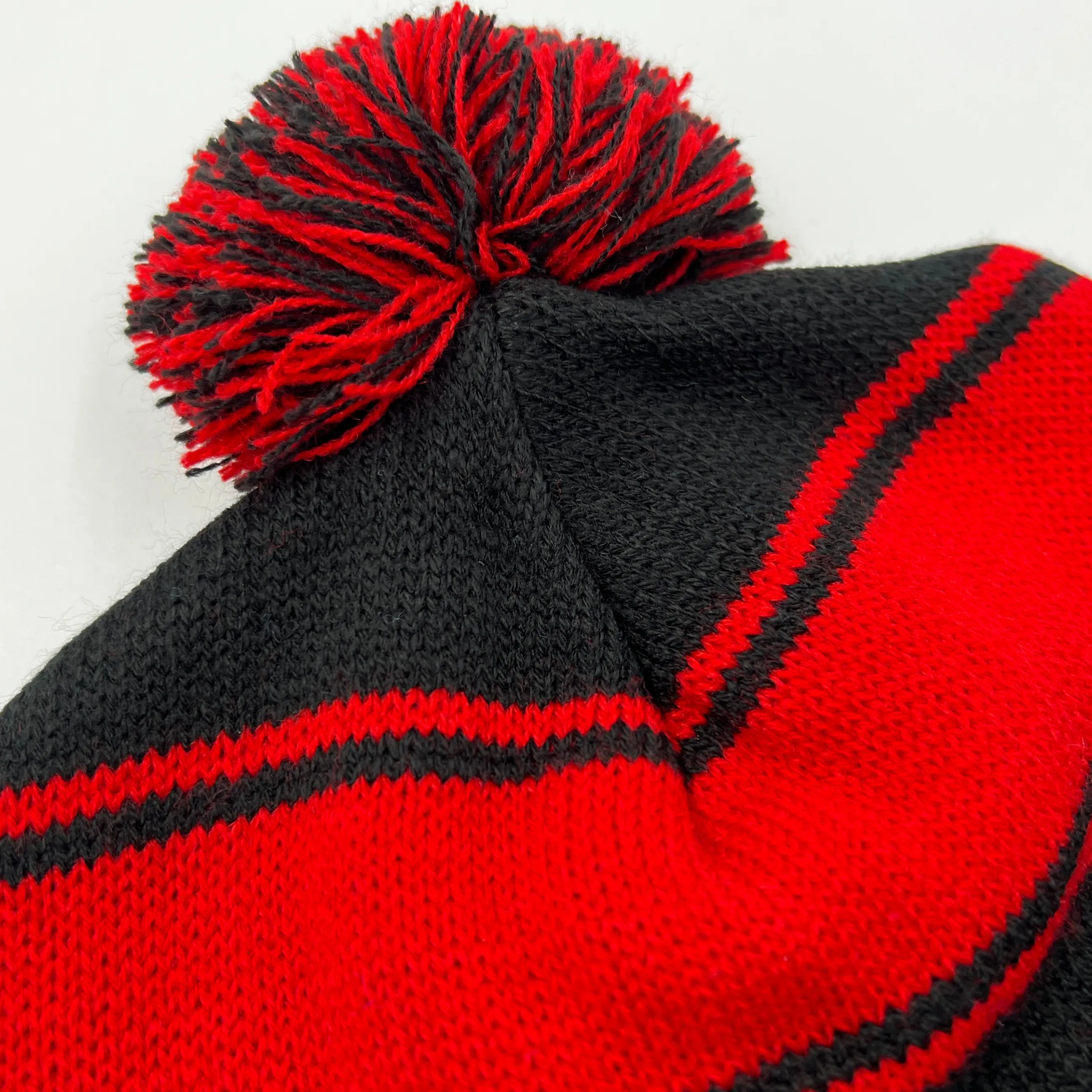 Buffalo Sabres Black & Red Goat Head Pom Pom Beanie