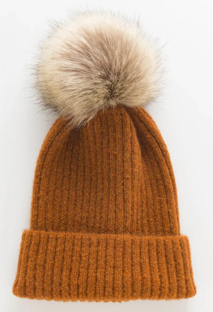 Bunny Beanie Hat-Brown