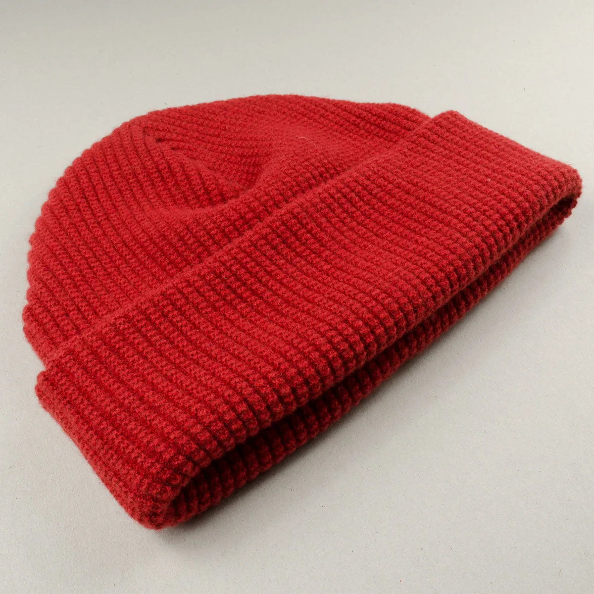 cableami - Waffle Beanie (30% Cashmere) - Brick