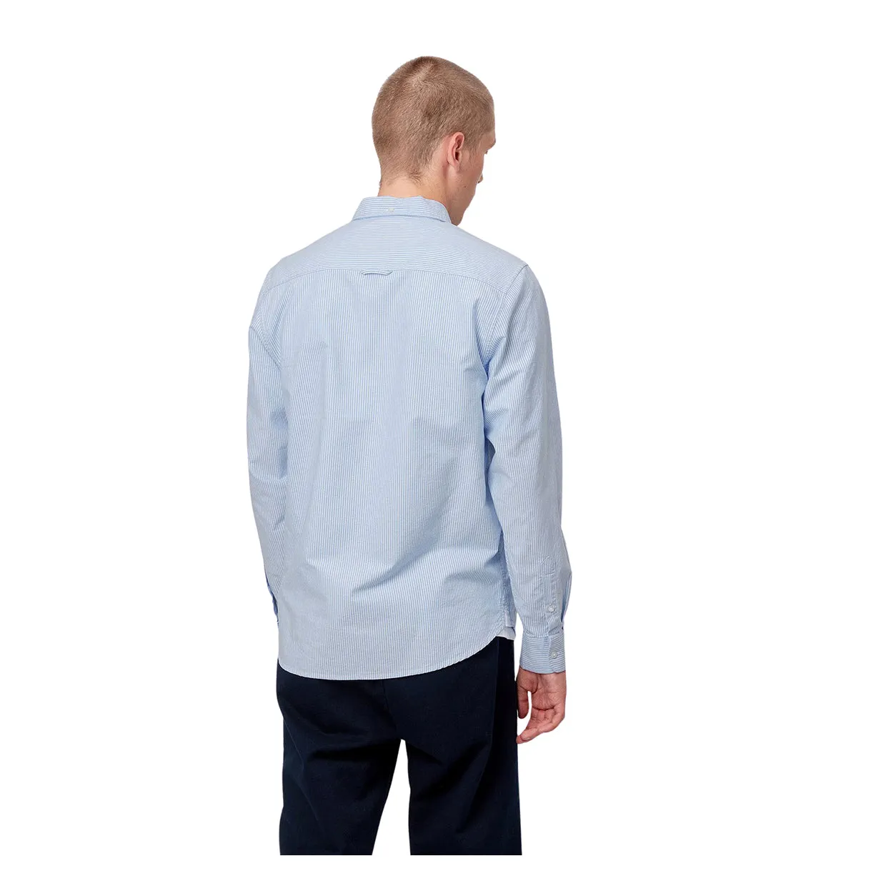 Camicia Carhartt WIP  L/S Duffield Shirt Azzurro / Bianco