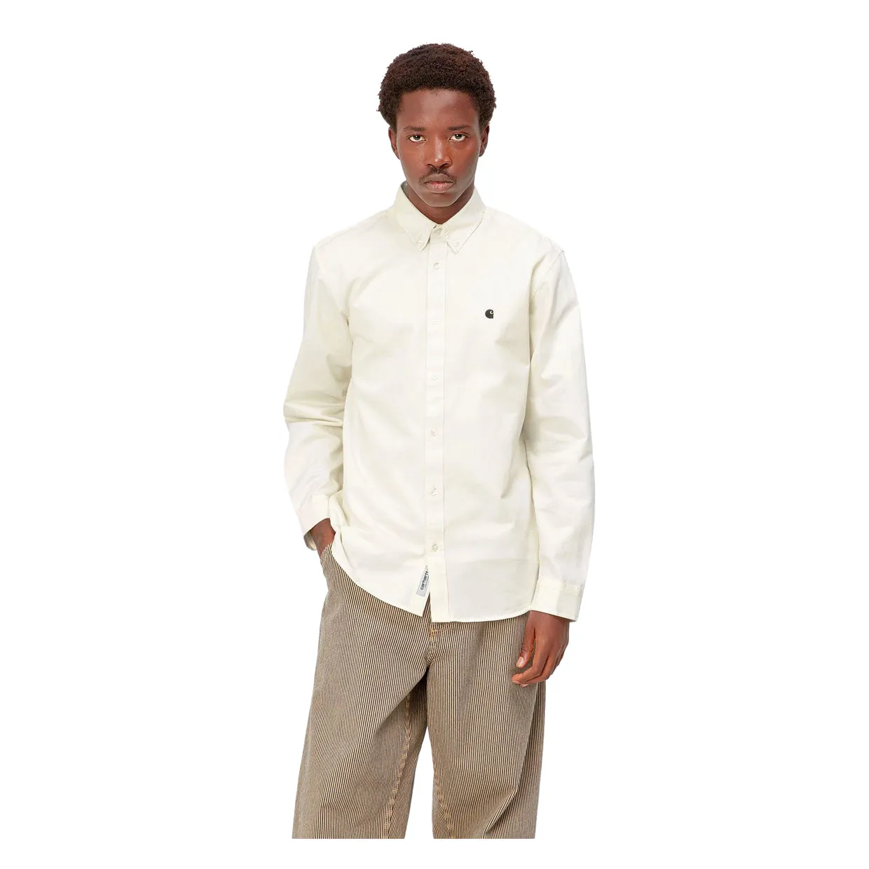 Camicia Carhartt WIP L/S Madison Bianco Panna