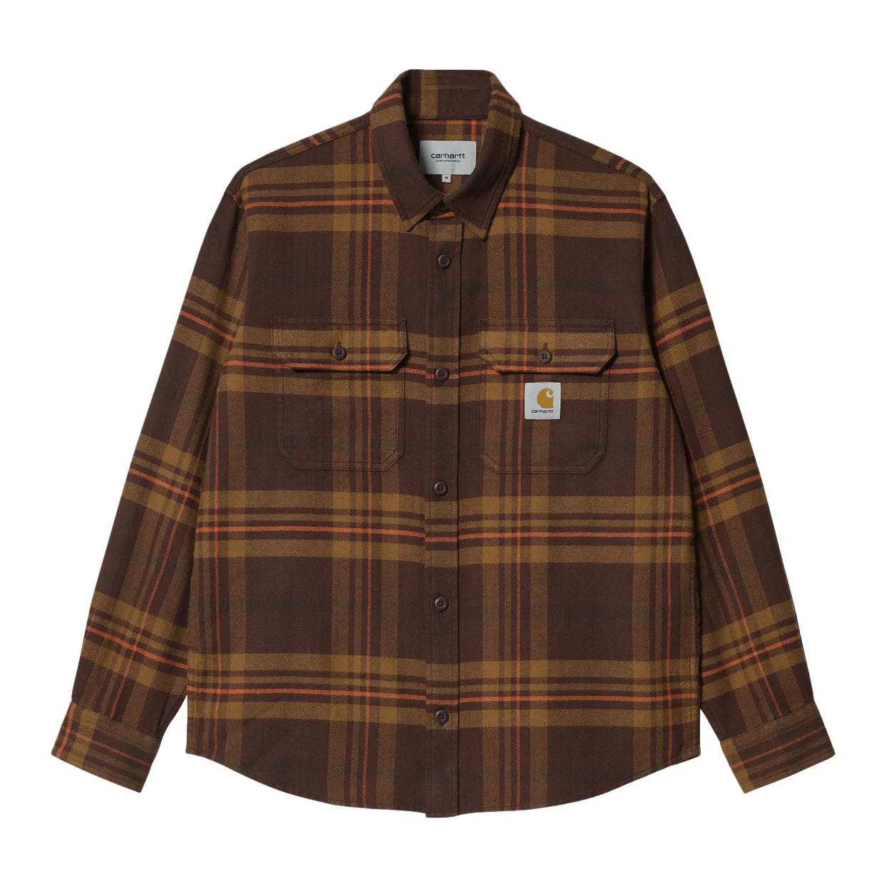 Camicia Carhartt WIP L/S Wallace Marrone Multicolor