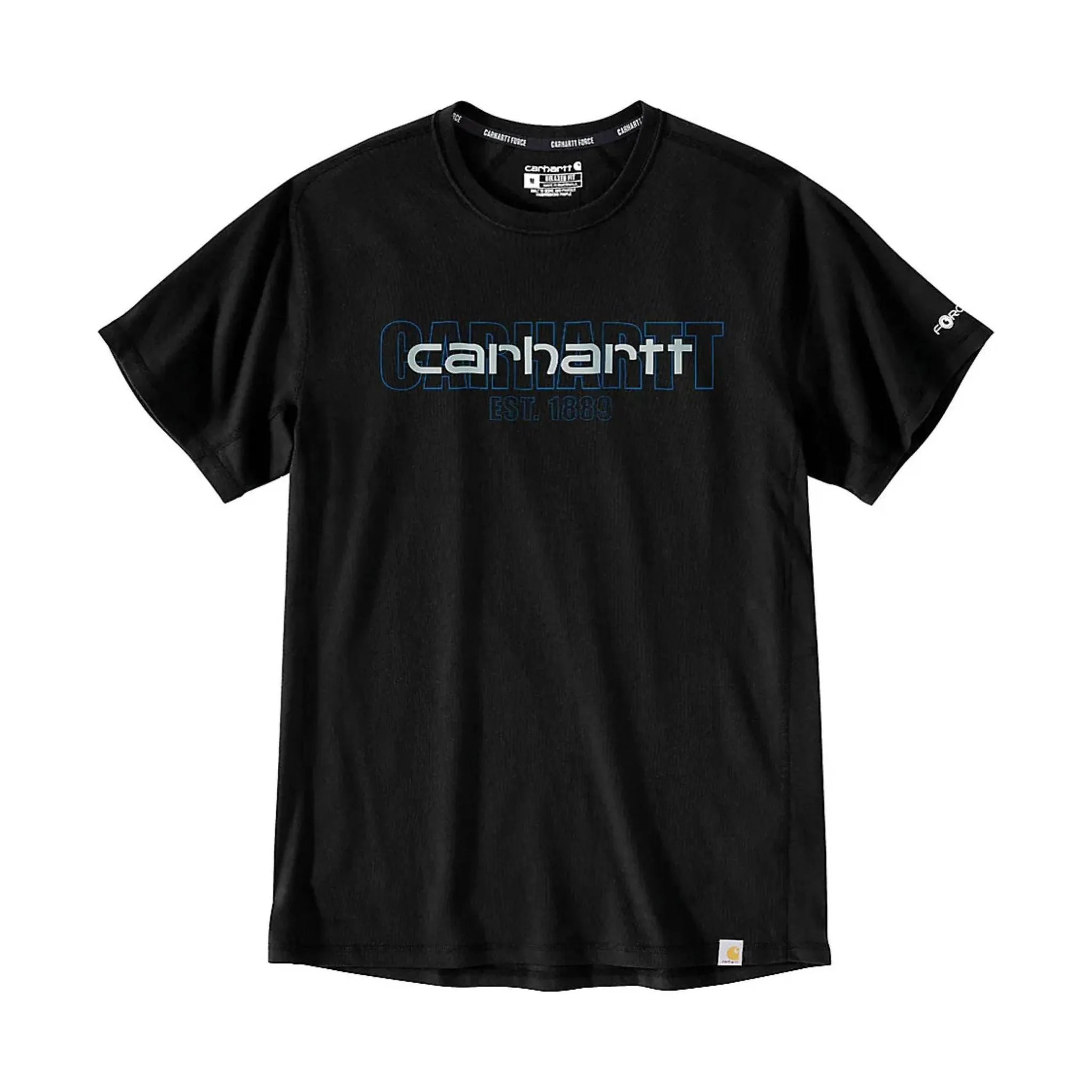 Carhartt Men's Force Relaxed Fit Midweight Short Sleeve Logo Graphic T Shirt - Black