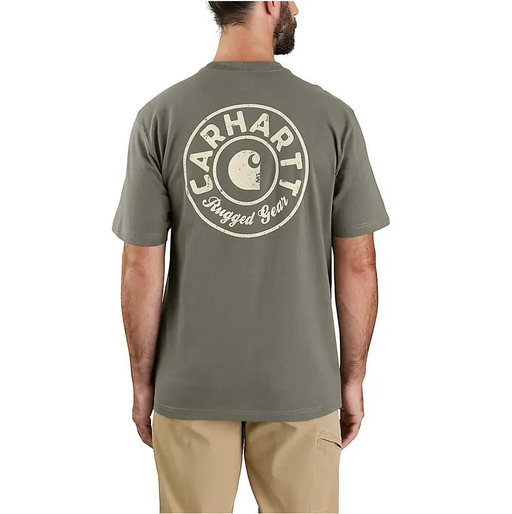 Carhartt Men's Loose Fit Heavyweight Short-Sleeve Logo Graphic T-Shirt