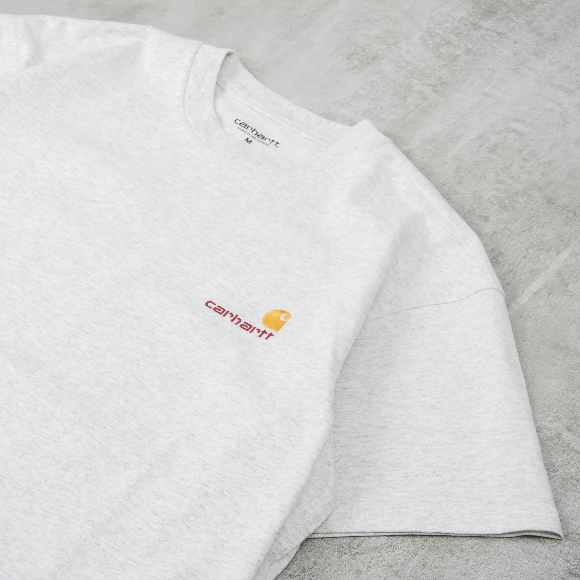 Carhartt WIP American Script S/S Tee - Ash Heather