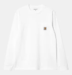 Carhartt WIP Long Sleeve Pocket T-Shirt in White