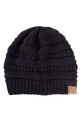 C.C Ribbed Kit Solid Color Beanie