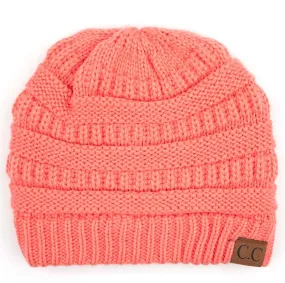 C.C Ribbed Kit Solid Color Beanie