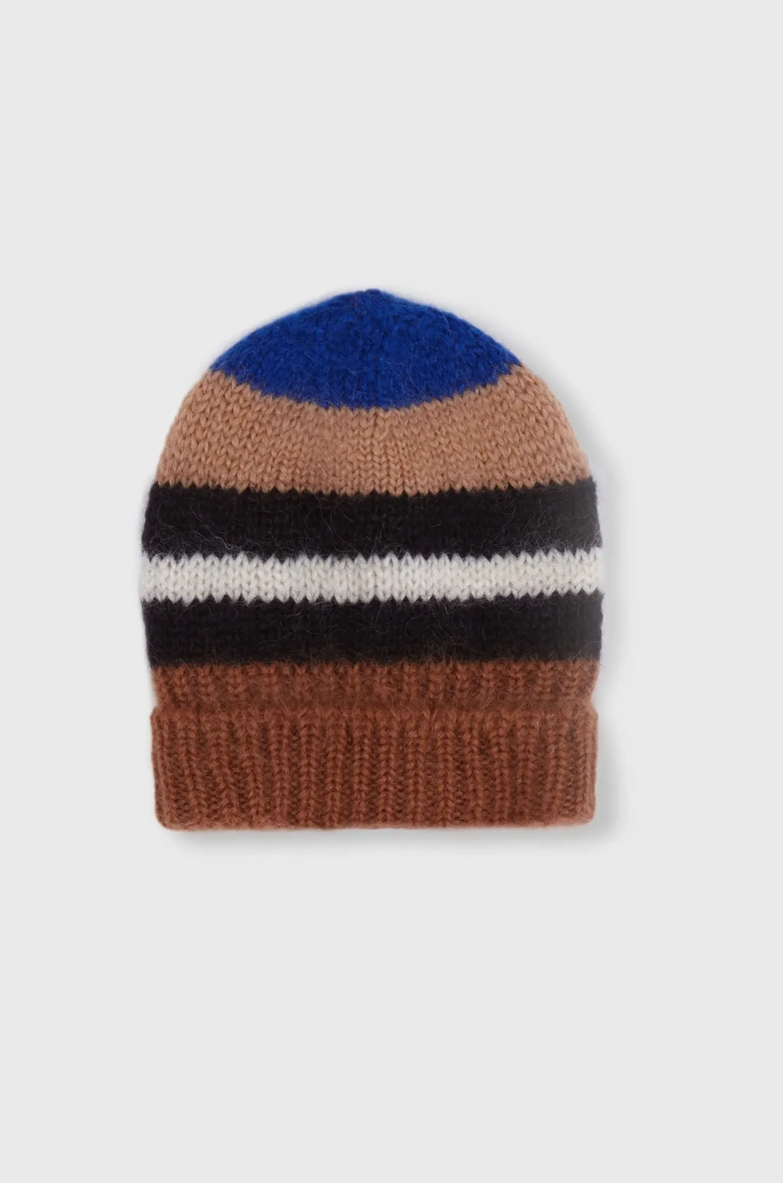 Cozy Cordera Mohair Striped Beanie - Stylish Winter Accessory