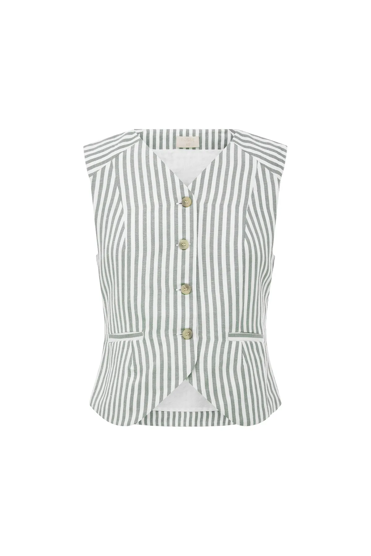 DIANA VEST - SEAGRASS STRIPE