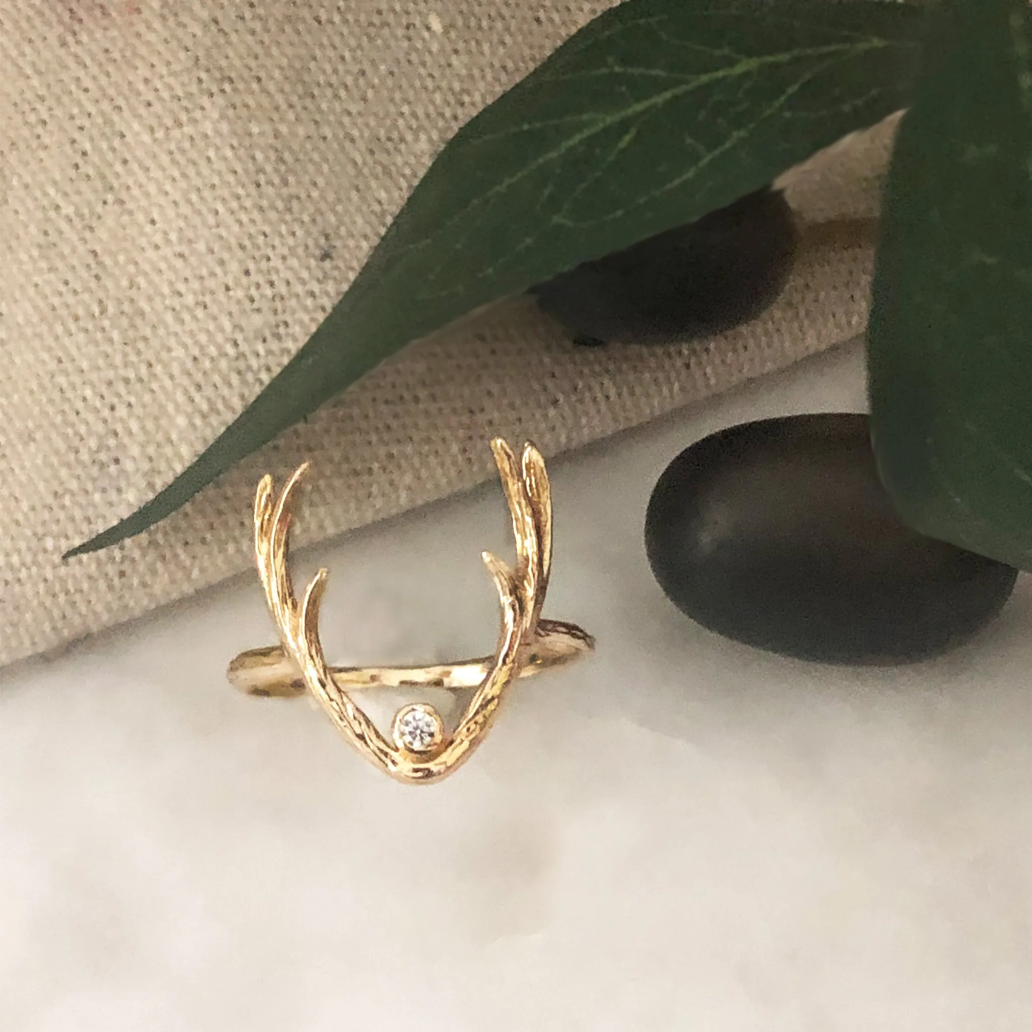 Diana's Stag Ring - Gold