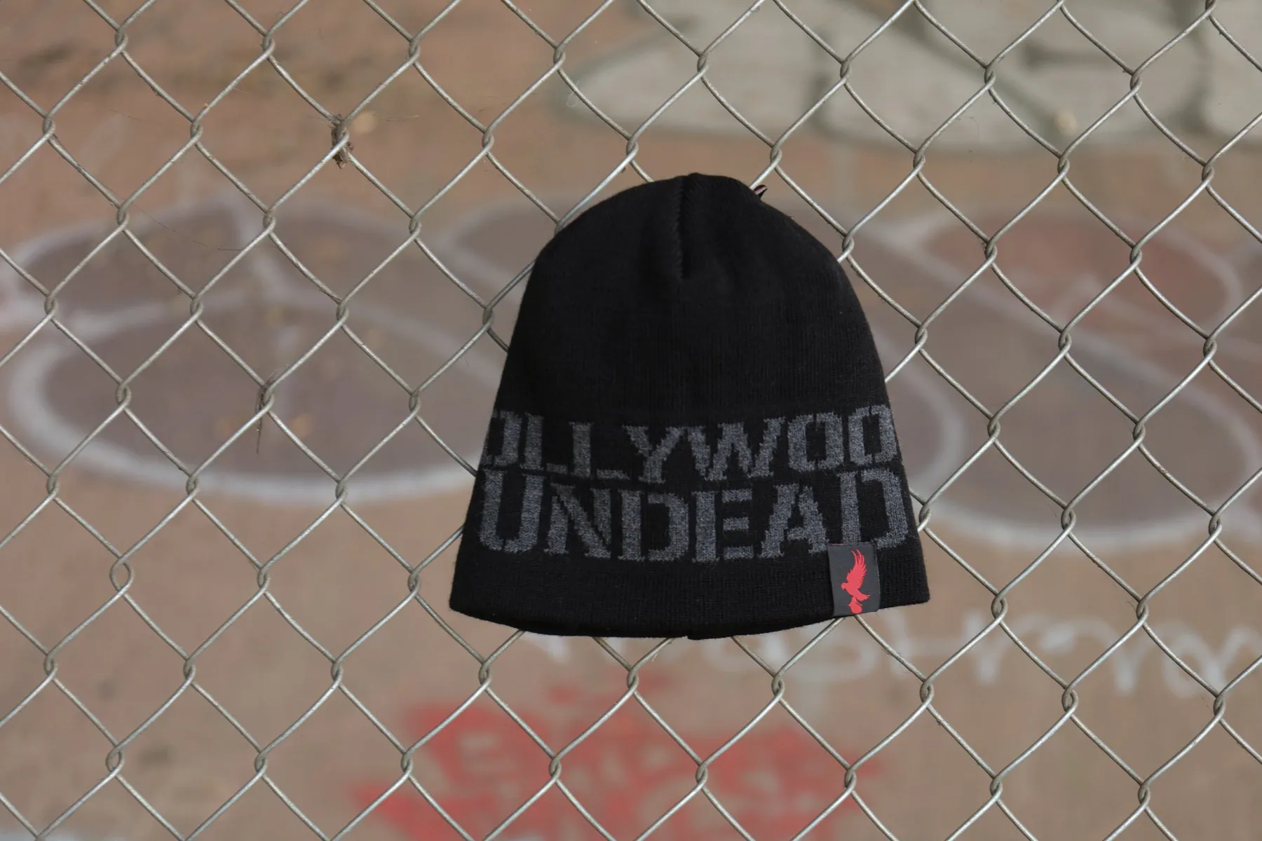 Dove & Grenade Logo Skelly Beanie (Black)