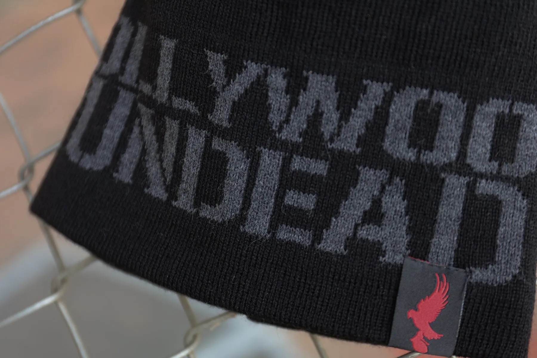 Dove & Grenade Logo Skelly Beanie (Black)