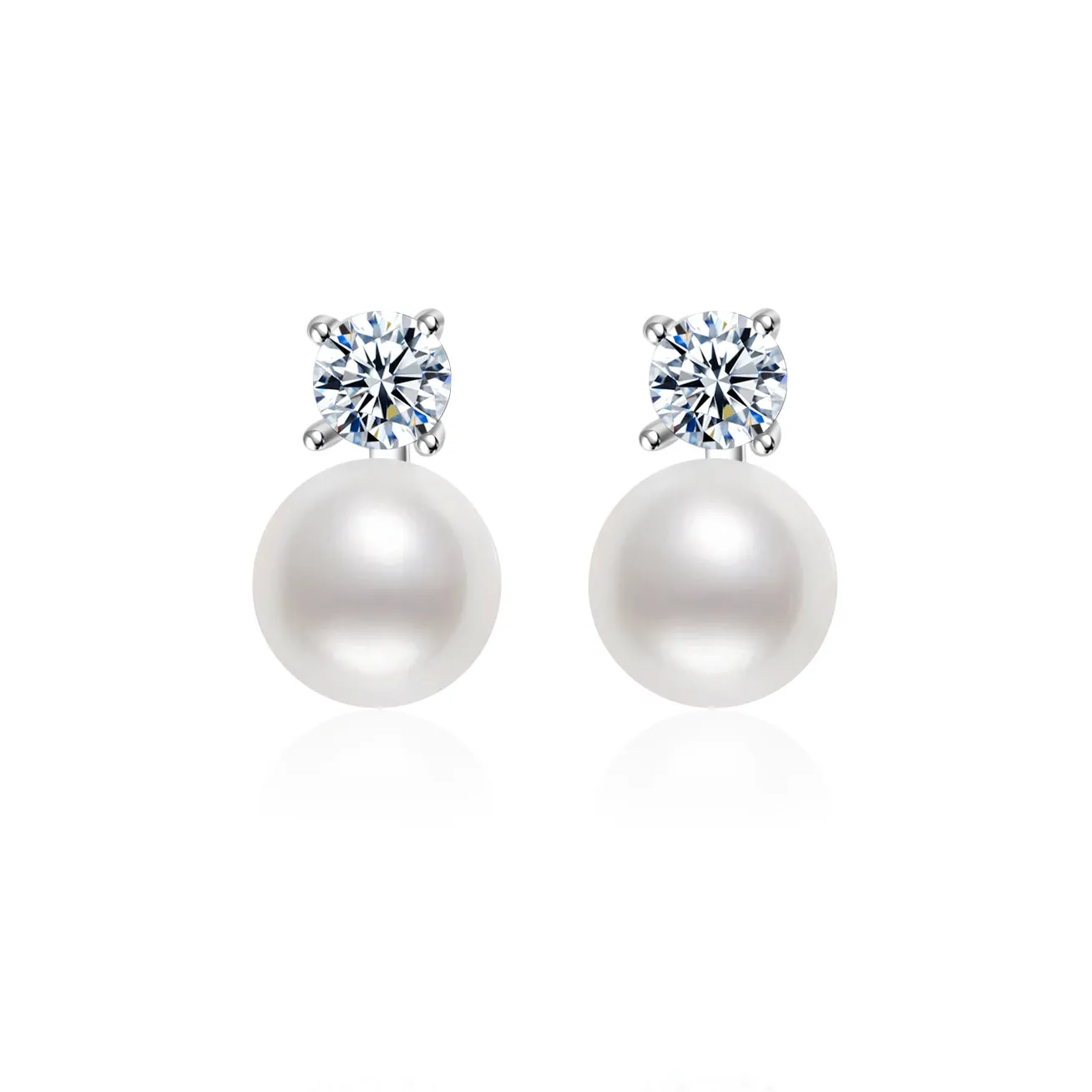 Elegant Freshwater Semi Round Pearl Earrings WE00017