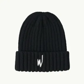 F23LOGO BEANIE F BLACK