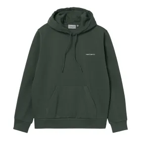 Felpa Carhartt WIP  Hooded Script Embroidery Verde