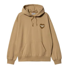 Felpa Uomo Carhartt WIP Hooded Heart Beige