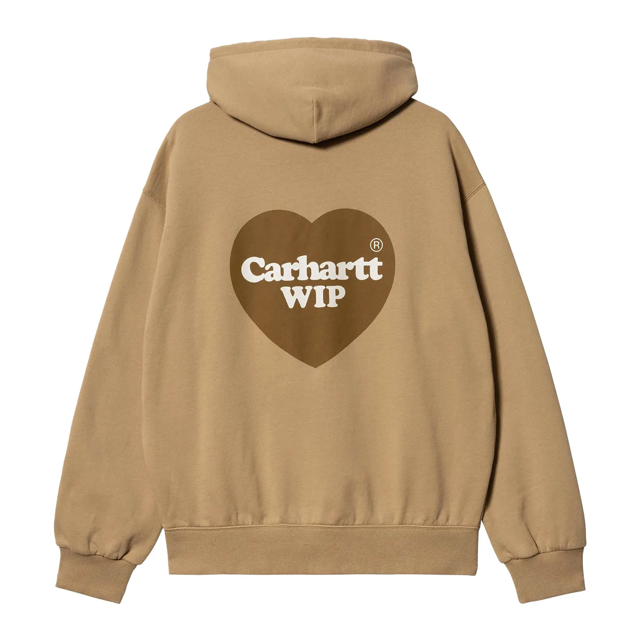 Felpa Uomo Carhartt WIP Hooded Heart Beige