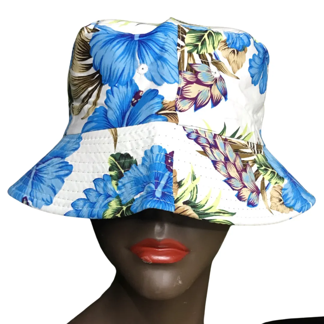 FLORAL FLOWER LEAF FISHERMAN'S BUCKET HAT