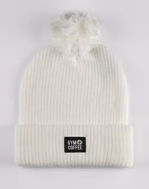 Gym Coffee Bobble Beanie - Off-white