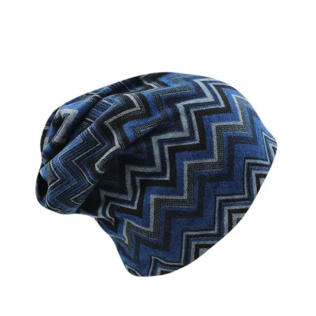 Hip-hop Vintage Striped Beanie or Scarf