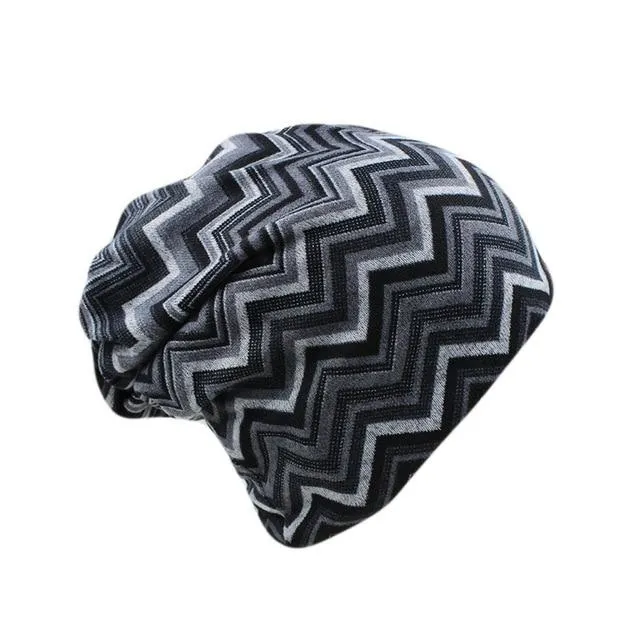 Hip-hop Vintage Striped Beanie or Scarf