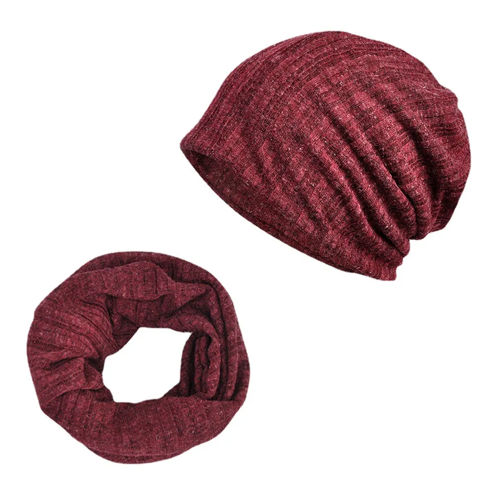 Hollow Breathable Beanie Hat Sunscreen Thin Scarf Hat Dual-use Cap