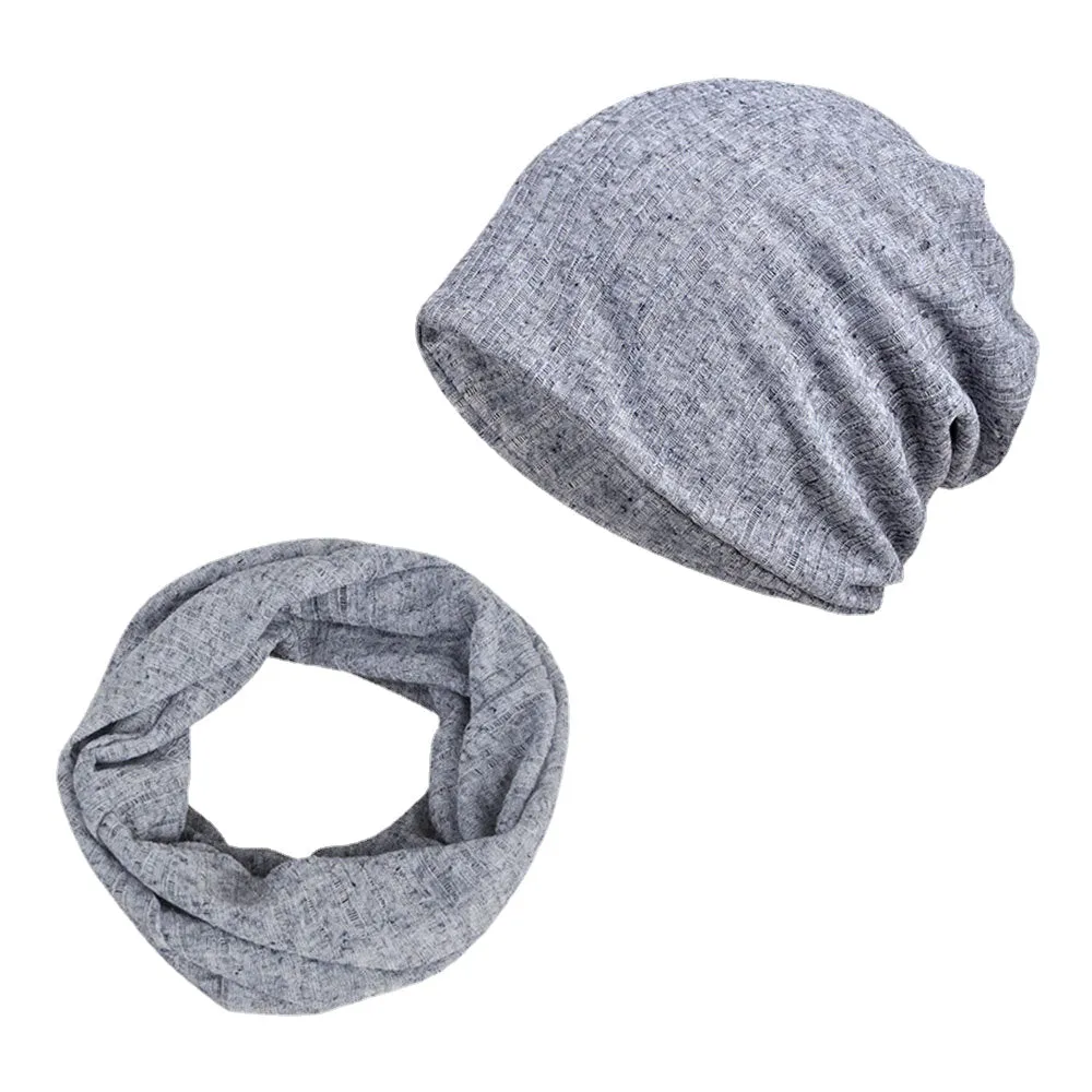 Hollow Breathable Beanie Hat Sunscreen Thin Scarf Hat Dual-use Cap