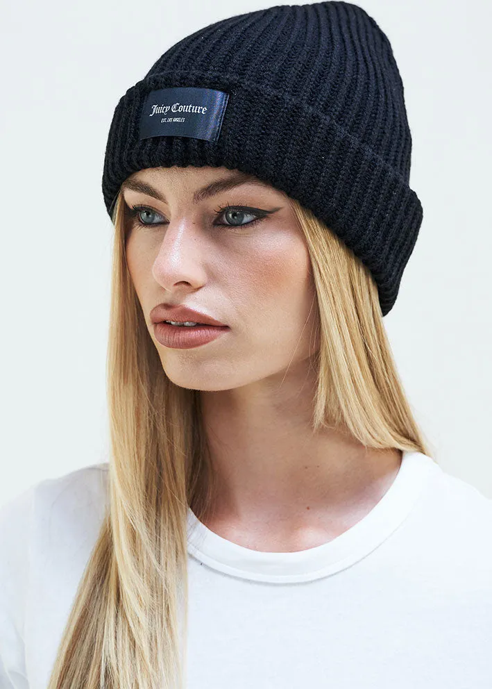 Juicy Couture Malin Chunky Knit Beanie Hue - Black