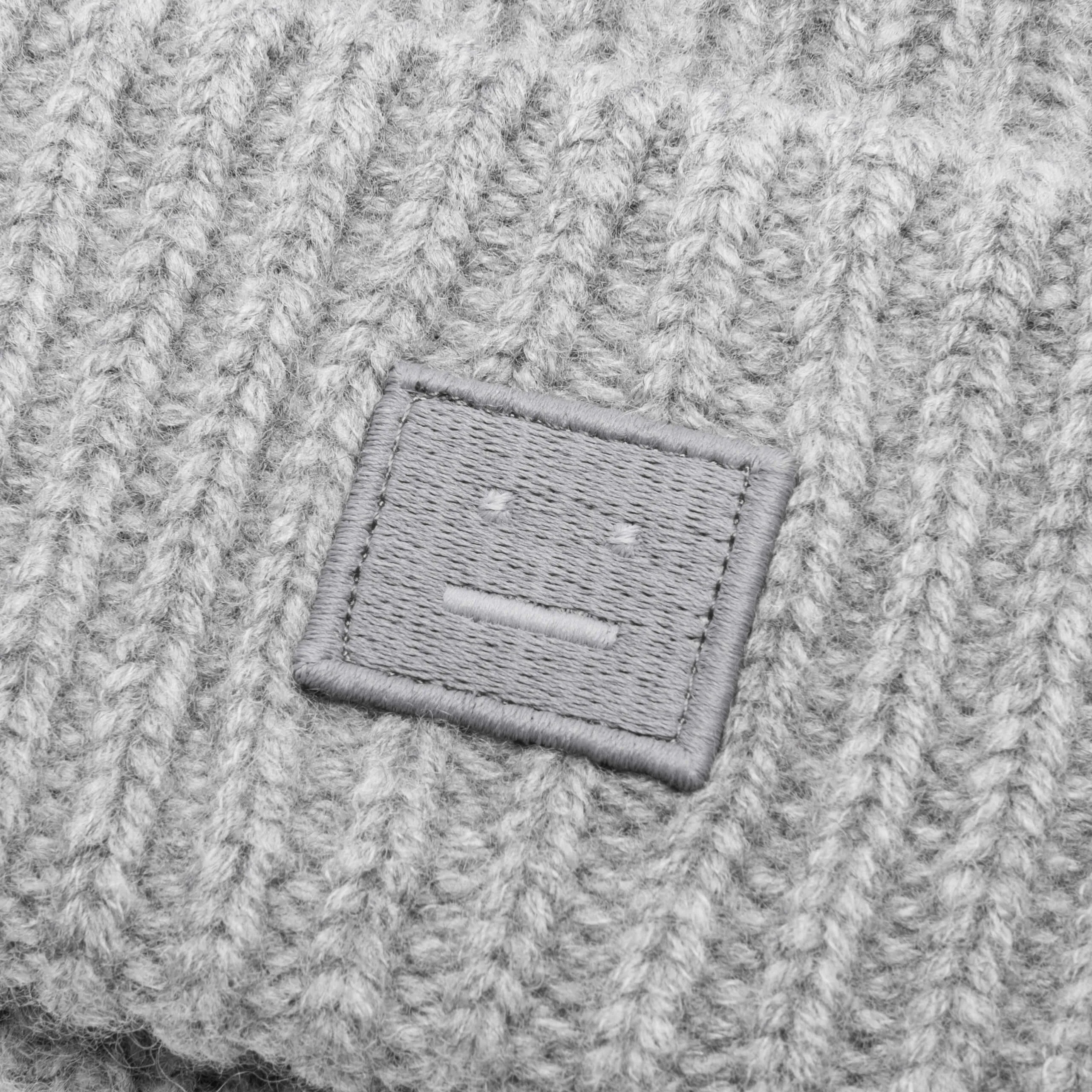 Kid's Ribbed Beanie Hat - Grey Melange