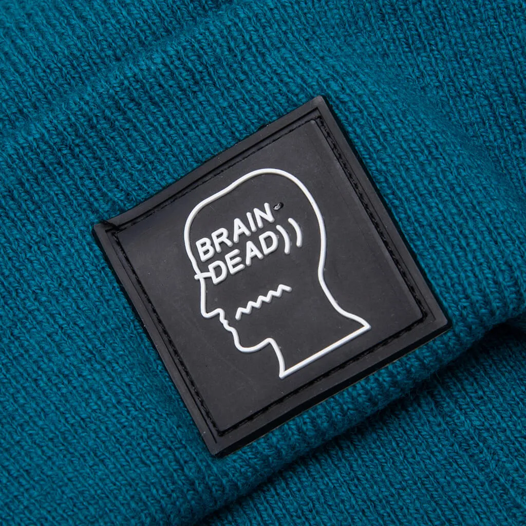 Logo Head Wool Beanie - Mallard Green