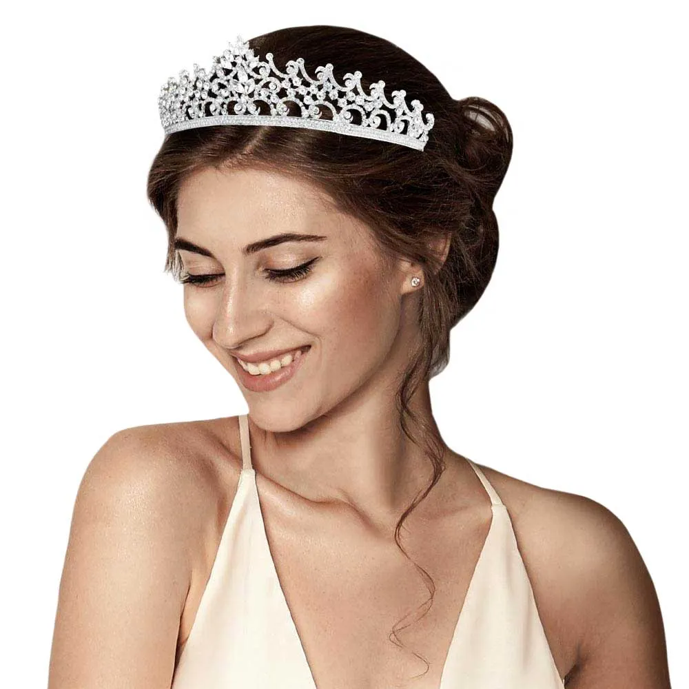 Marquise Round Stone Embellished Princess Tiara