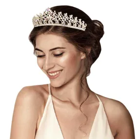 Marquise Round Stone Embellished Princess Tiara