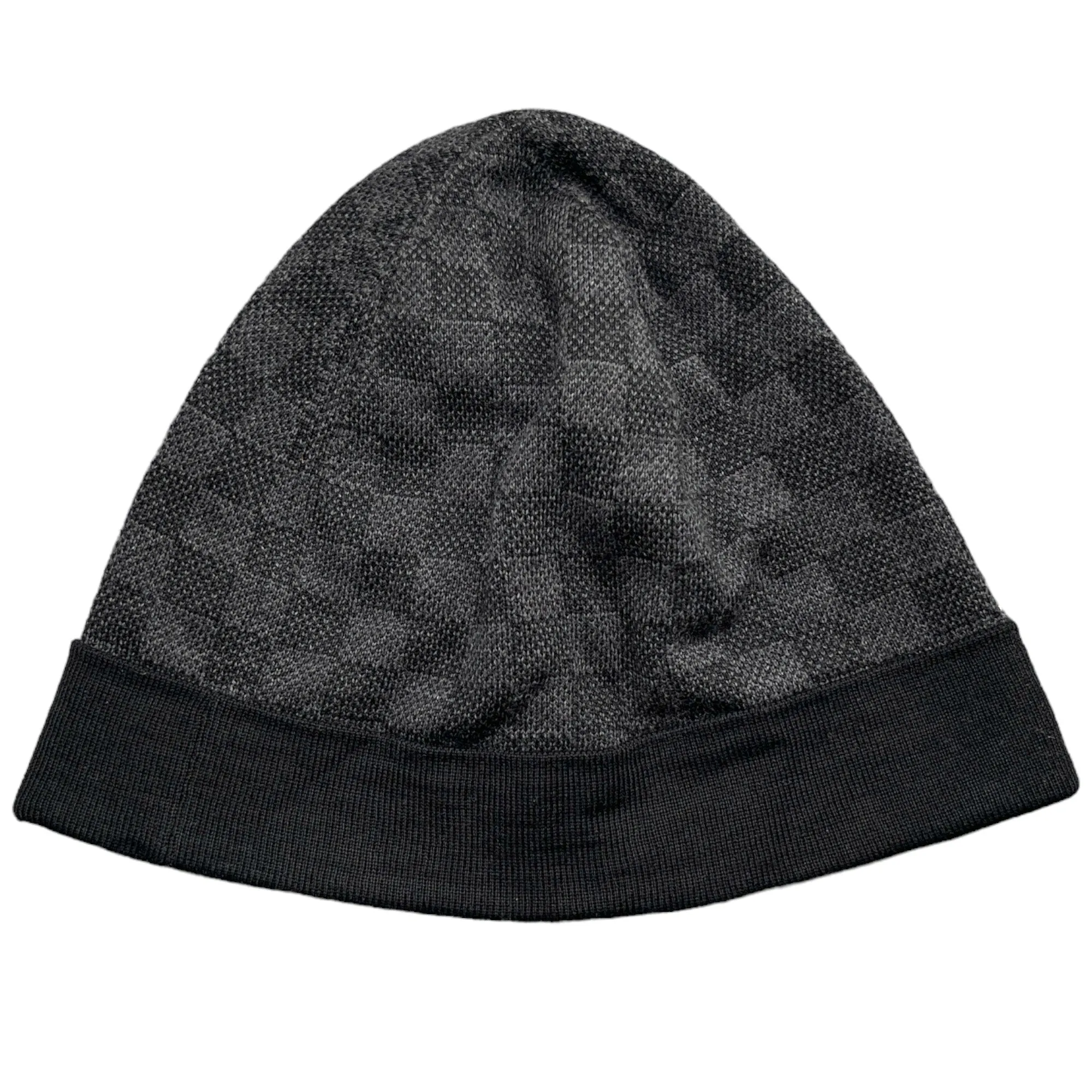 Men's Petit Damier Beanie Hat Black