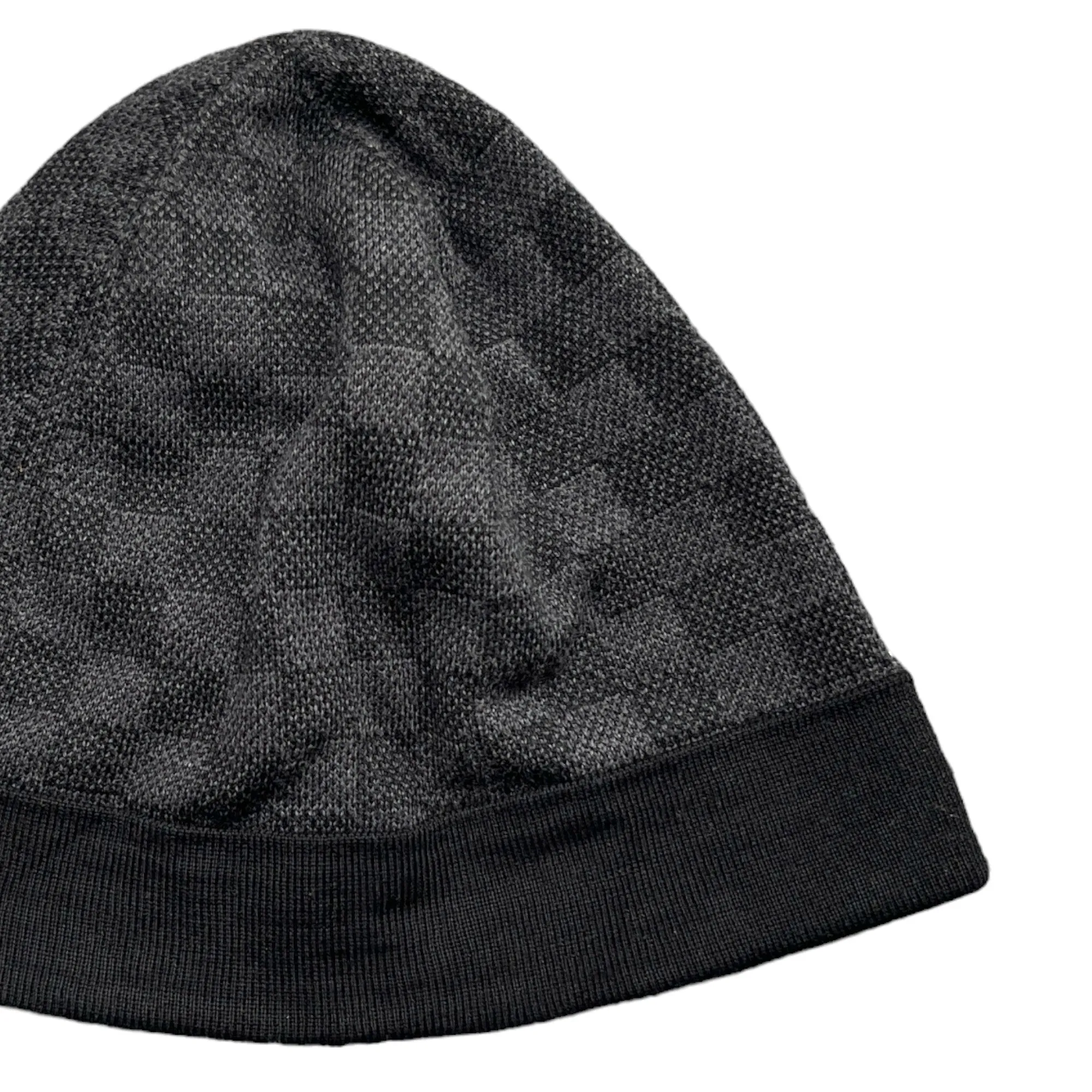 Men's Petit Damier Beanie Hat Black