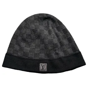 Men's Petit Damier Beanie Hat Black