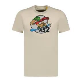 MONCLER 1952 CAMEL GRAPHIC T-SHIRT CREAM