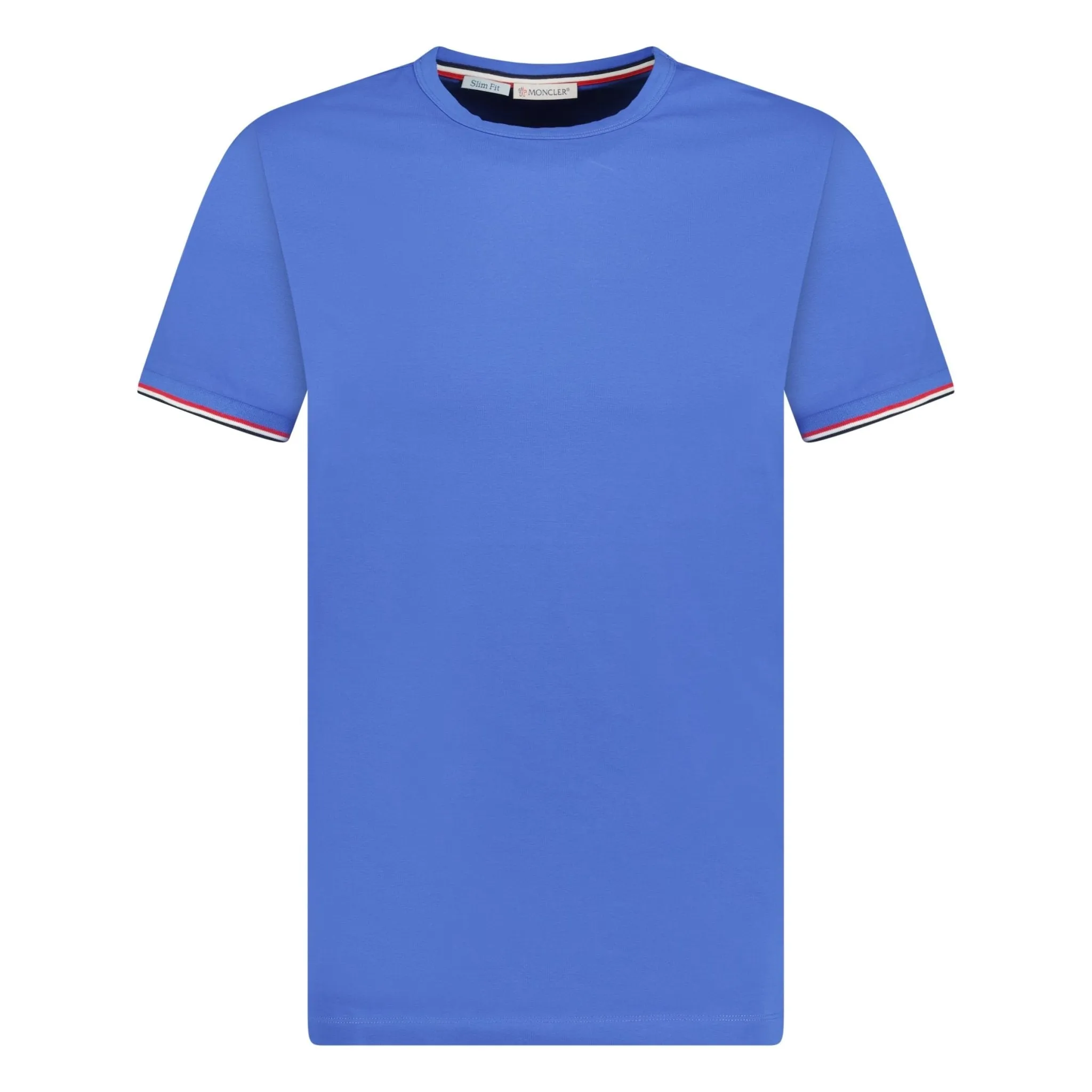 MONCLER BADGE LOGO T-SHIRT BLUE