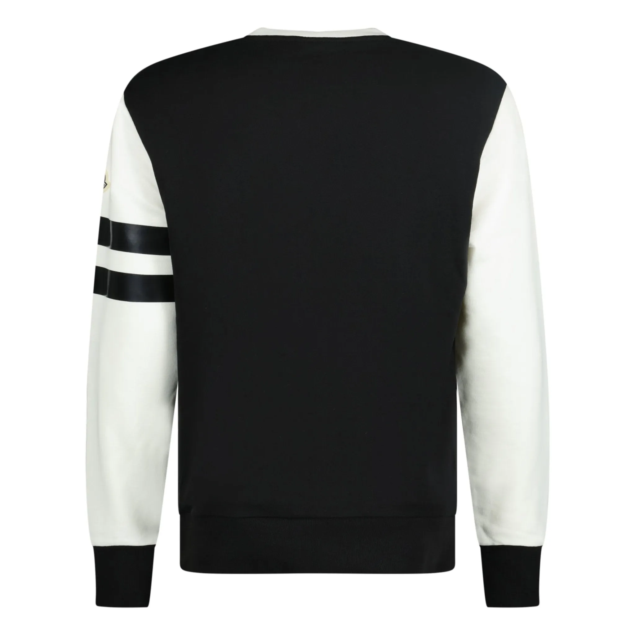 MONCLER EMBROIDERED MONOGRAM SWEATSHIRT BLACK/WHITE