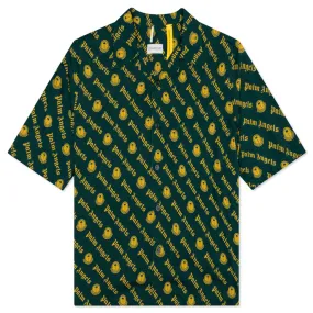 Moncler Genius x Palm Angels Logo Print Shirt - Dark Green